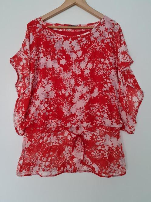 Cassiopée zwierige tuniek rood maat M, Kleding | Dames, Blouses en Tunieken, Gedragen, Maat 38/40 (M), Rood, Ophalen of Verzenden