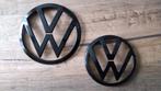 Volkswagen set zwarte overzet emblemen  voor + achter, Ophalen of Verzenden, Nieuw, Volkswagen