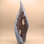Vlamvormige Glassculptuur – 27 cm – Amber & Transparant, Ophalen of Verzenden, Nieuw