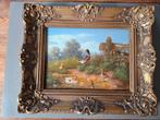 Schilderij met eenden in gouden lijst, Ophalen of Verzenden
