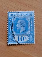 Straits Settlements 10c Koning George V Gestempeld, Postzegels en Munten, Postzegels | Azië, Ophalen of Verzenden, Gestempeld