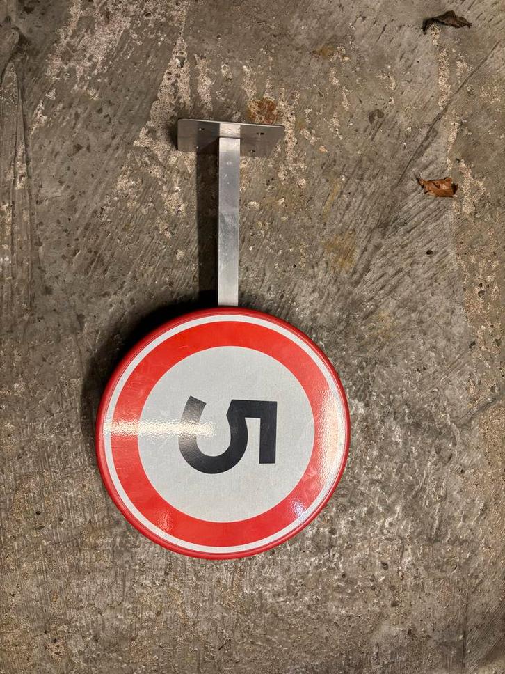 Verkeersbord Max. 5 km/u, Verzamelen, Merken en Reclamevoorwerpen, Gebruikt, Overige typen, Ophalen of Verzenden