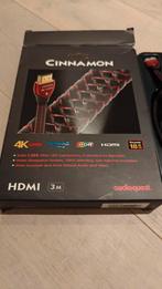 Audioquest Cinnamon HDMI kabel 4K/UHD - 3 meter, Audio, Tv en Foto, Audiokabels en Televisiekabels, Ophalen of Verzenden, Nieuw