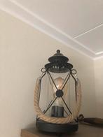Tafellamp Eglo Bradford glazen lantaarn, touw zonder pit, Huis en Inrichting, Minder dan 50 cm, Glas, Industrieel, Zo goed als nieuw