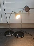 2 Leuke LED Nachtkastlampjes - Zwart/Zilver, Huis en Inrichting, Ophalen of Verzenden, Zo goed als nieuw, Modern, Minder dan 50 cm