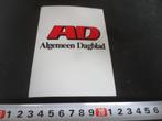 sticker krant logo AD algemeen dagblad, Ophalen, Zo goed als nieuw, Bedrijf of Vereniging