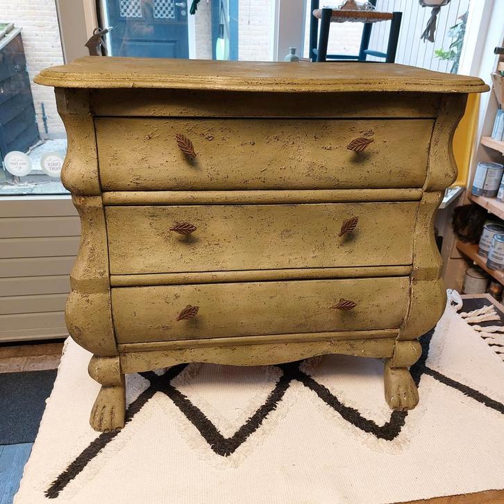 Ladekast buikkastje ‘Rustic Leaves’, Huis en Inrichting, Kasten | Ladekasten, Zo goed als nieuw, Minder dan 100 cm, 50 tot 100 cm