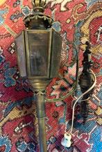 Antieke Koetslamp / Wandlamp, Ophalen, Gebruikt, Glas