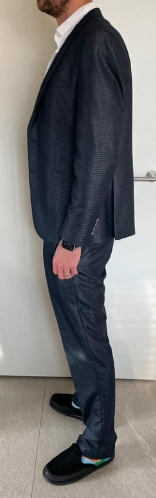 Nieuw 2 delig heren pak, Kleding | Heren, Kostuums en Colberts, Nieuw, Maat 52/54 (L), Blauw, Ophalen of Verzenden
