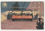 De electrische tram voor de brug/op de brug kaart met luikje, Verzenden, Voor 1920, Ongelopen, Voertuig