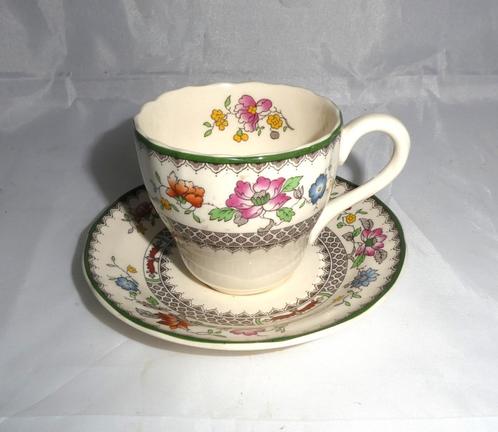 Spode England Chinese Rose espresso kop en schotel, Antiek en Kunst, Antiek | Servies los, Ophalen of Verzenden