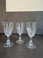 Sherry/port glazen, 3 stuks, christal d'arques, Antiek en Kunst, Antiek | Glas en Kristal, Ophalen