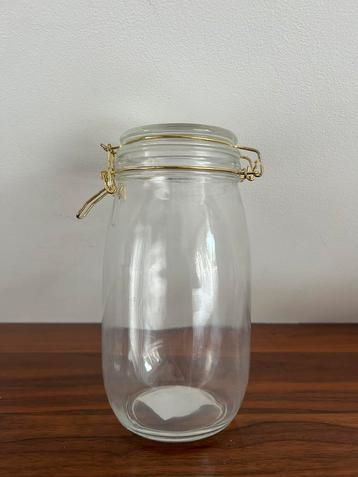 Glazen voorraad pot 22 cm Nieuw beschikbaar voor biedingen