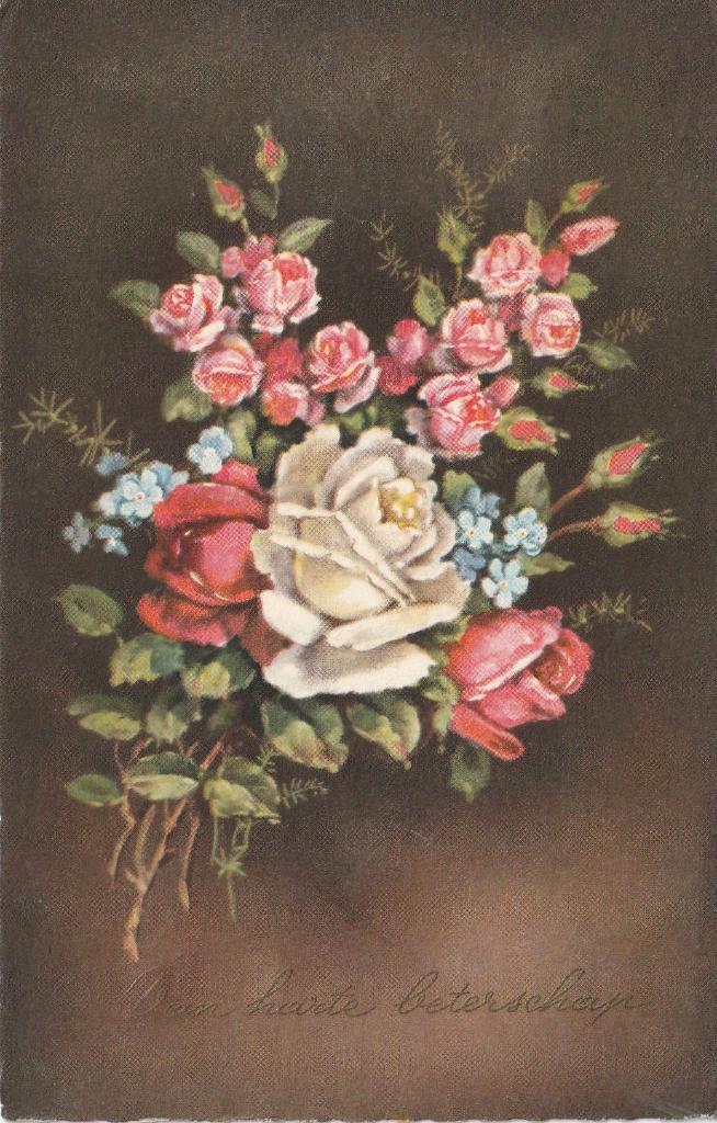 ROOS ROZEN UIT 1959 ZEER MOOIE OUDE KAART KJ744, Verzamelen, Ansichtkaarten | Themakaarten, Gelopen, 1940 tot 1960, Overige thema's