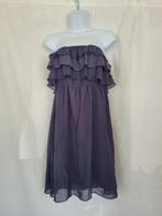 Mooie donkerblauwe strappless jurk roesjes mt M Amy&Ivy, Maat 38/40 (M), Blauw, ., Ophalen of Verzenden