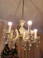 Prachtige kroonluchter met 5 armen en prachtige pegels, Huis en Inrichting, Lampen | Kroonluchters, Ophalen of Verzenden, Zo goed als nieuw