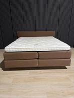 Auping boxspring 180x210 - Tweepersoonsbed, Bruin, 210 cm, Tweepersoons, Ophalen of Verzenden