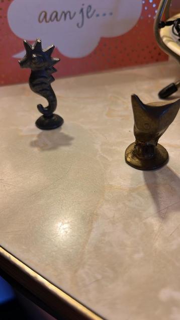 Miniatuurtjes Metaal/Koper Walter Bosse Stijl - Set van 2 beschikbaar voor biedingen