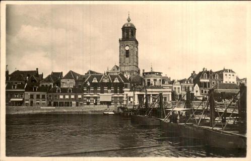 Deventer met Lebuinuskerk en havenzicht, Verzamelen, Ansichtkaarten | Nederland, Ongelopen, Overijssel, Voor 1920, Ophalen of Verzenden