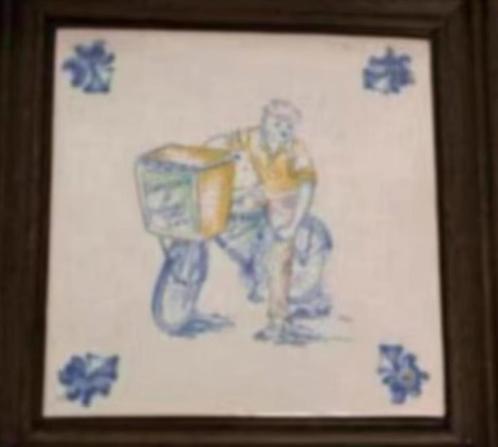 Oud Hollandse wandtegel De Swaen - 15 x 15 cm, Antiek en Kunst, Antiek | Wandborden en Tegels, Ophalen of Verzenden