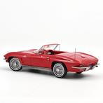 Chevrolet Corvette Sting R Cabrio '63 Rood 1:18 NOREV 189056, Hobby en Vrije tijd, Modelauto's | 1:18, Verzenden, Nieuw, Auto