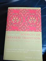 Sources of Japanese tradition volume one, Boeken, Studieboeken en Cursussen, Ophalen of Verzenden