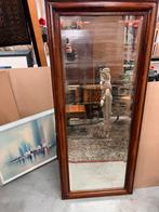 Antieke Chinese spiegel met houtsnijwerk & gravure, Ophalen of Verzenden, Rechthoekig