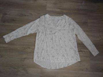 Kaffe Witte Blouse Met Zwarte Rondjes En Sterren Maat 42 beschikbaar voor biedingen