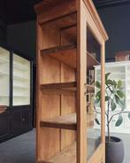 Prachtige teakhouten winkelvitrine " Museumkast Teak #2610, Huis en Inrichting, Kasten | Vitrinekasten, Niet ingevuld, Gebruikt