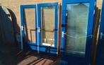 Merbau buiten deuren 83 cm breed x 201.5  hoog ( dubbel glas, Glas, Gebruikt, Ophalen
