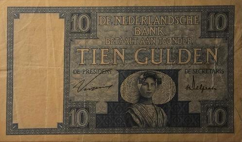 Nederland 10 Gulden 1924 (zeeuws meisje) TW Serie, Postzegels en Munten, Bankbiljetten | Nederland, 10 gulden, Verzenden