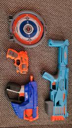 Nerf Guns + Schoten & Target - Gebruikt, Kinderen en Baby's, Speelgoed | Buiten | Actiespeelgoed, Ophalen of Verzenden, Gebruikt