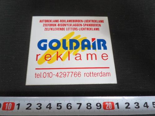 sticker Rotterdam GOLDAIR reklame, Verzamelen, Stickers, Zo goed als nieuw, Bedrijf of Vereniging, Ophalen