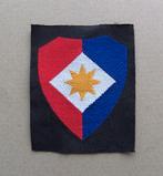 Staf 1e Legerkorps  -  zwarte achtergrond Marechaussee, Ophalen of Verzenden, Marechaussee, Nederland, Embleem of Badge