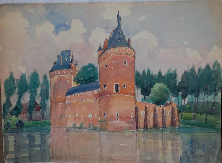 Een schilderij Jörg remé (danzig,1941), Antiek en Kunst, Kunst | Schilderijen | Modern, Ophalen of Verzenden