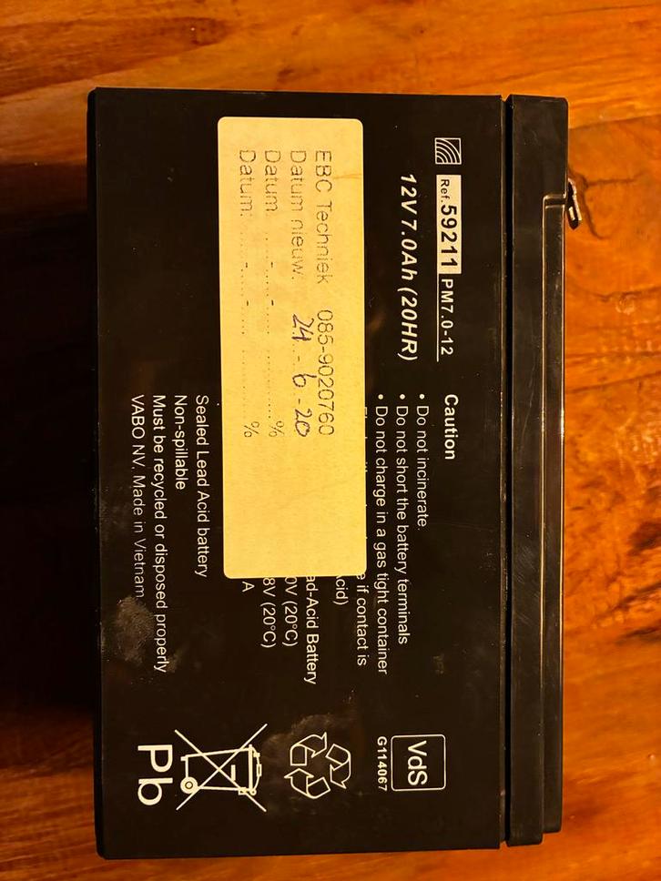 12V 7Ah Loodaccu (SLA/Noodstroom), Auto-onderdelen, Accu's en Toebehoren, Universele onderdelen, Gebruikt, Ophalen of Verzenden