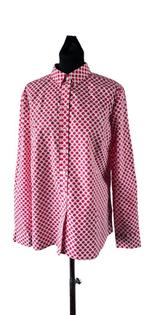 rode polkadot blouse van wolczanka maat 42 (22324), Kleding | Dames, Ophalen of Verzenden