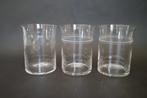 3x antiek vintage geslepen guilloche waterglas glas, Antiek en Kunst, Antiek | Glas en Kristal, Ophalen of Verzenden