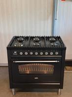 Luxe Boretti fornuis 6 pits – nostalgisch 90 cm, antraciet, 60 cm of meer, Grill, Ophalen of Verzenden, Zo goed als nieuw