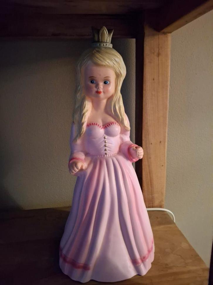 Vintage Prinses Lamp. Heico lamp, Huis en Inrichting, Lampen | Vloerlampen, Gebruikt, Minder dan 100 cm, Kunststof, Ophalen of Verzenden