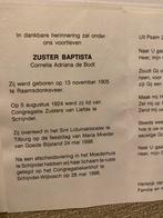 Zr de Bodt 1995 Raamsdonksveer 1998 Tilburg Schijndel, Ophalen of Verzenden, Bidprentje