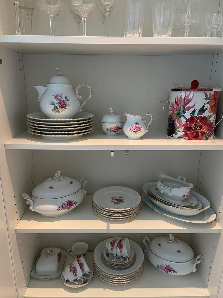 Kaiser/Moos Rose servies 6 persoons, Antiek en Kunst, Antiek | Servies compleet, Ophalen