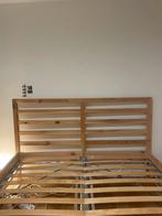 Bedframe + Lattenbodem, Ophalen, Gebruikt, Bruin, Tweepersoons