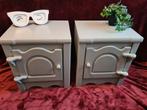 Set van 2 opgeknapte vintage  nachtkastjes (bezorging optie), Ophalen, Zo goed als nieuw, Minder dan 45 cm