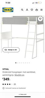 Hoogslaper met bureau Ikea, Huis en Inrichting, Slaapkamer | Stapelbedden en Hoogslapers, 90 cm, Ophalen of Verzenden, 160 tot 180 cm