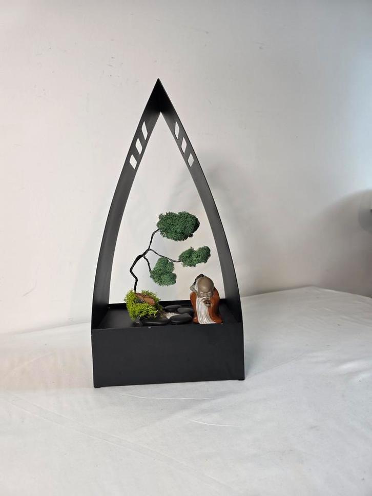 Zen Terrarium met Boeddha Beeldje, Antiek en Kunst, Kunst | Designobjecten, Ophalen of Verzenden