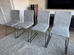 4 stuks IKEA eetkamerstoellen “Volvgang” grijs, Ophalen, Retro / vintage, Zo goed als nieuw, Metaal