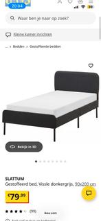 IKEA slattum eenpersoonsbed | zo goed als nieuw!, Ophalen, 90 cm, Eenpersoons, Wit