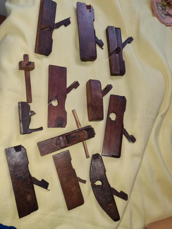 Collectie Oude Houten Schaven, Antiek en Kunst, Antiek | Gereedschap en Instrumenten, Ophalen of Verzenden