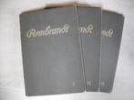 Alle etsen van Rembrandt in 3 antieke mappen (1914-1920), Antiek en Kunst, Kunst | Etsen en Gravures, Ophalen of Verzenden
